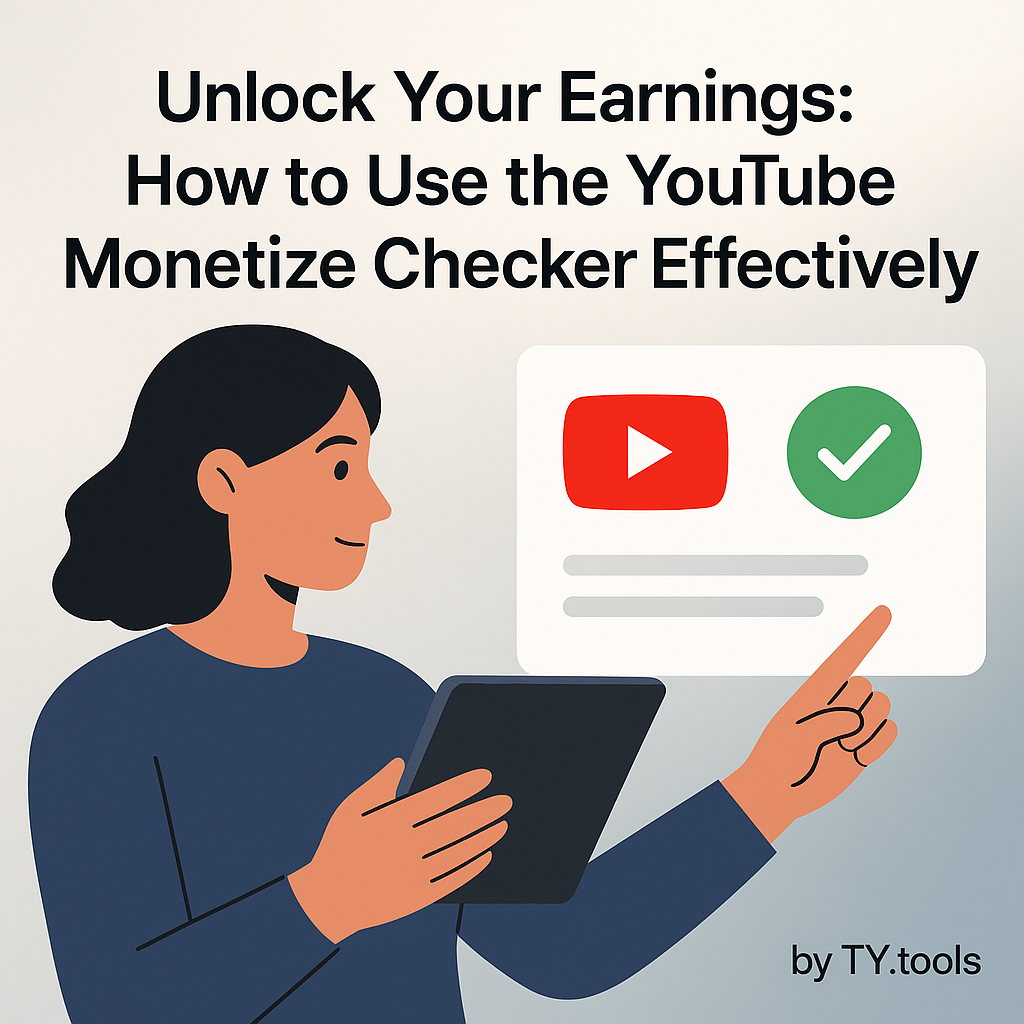 Unlock Your Earnings: How to Use the YouTube Monetize Checker Effectively – yt.tools