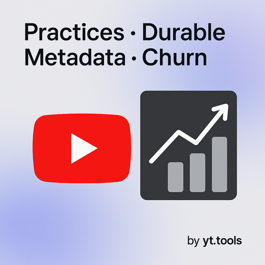 Best Practices for Durable Metadata (no churn; sane A/B) – yt.tools